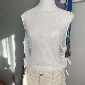 Hem & Thread White Lace Tank Top